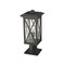 Z-Lite Brookside 1 Light Outdoor Pier Mounted Fixture, Black And Clear Seedy 583PHMR-533PM-BK - alternate 2